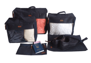 Набор дорожных сумок в чемодан 5 шт ORGANIZE - цвет синий P005