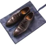Объемная сумка-пыльник для обуви на молнии - Цвет синий